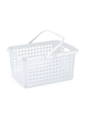 CESTINHO MEDIO ALTO C/ALCA BRANCO 19,3X28X13,5CM UN.