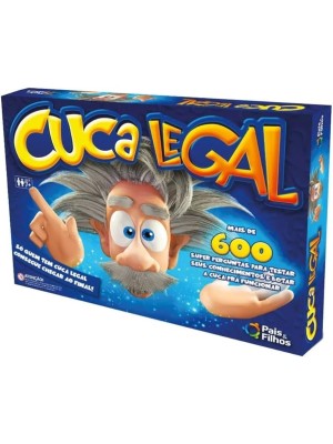 Descubra o Jogo Cuca Legal Pais & Filhos: tabuleiro educativo com mais de 600 perguntas divertidas.