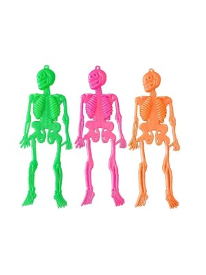 ESQUELETO MINI C/12PCS KIT HALLOWEEN UN.