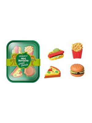 BORRACHA FOOD TRENDS MINI MARMITINHA C/4PCS LEO&LEO UN.