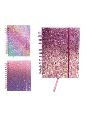 AGENDA PERMANENTE C/ GLITTER 162 FOLHAS 13,7X18,7CM UN.