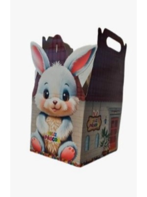 CESTA CASINHA DO COELHO PÁSCOA 22X18X17CM UN. PRODAC