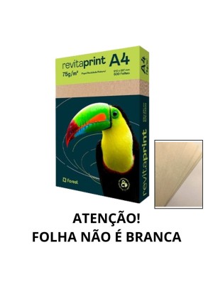 PAPEL A4 RECICLADO PCT C/500 FOLHAS REVITAPRINT