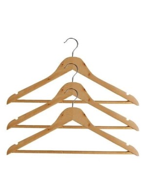 CABIDE BAMBU C/ BARRA 3PCS 44,5X22CM