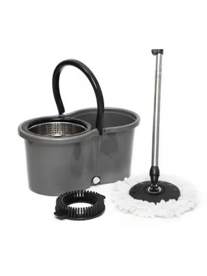 MOP DE PLASTICO 9 LITROS C/CENTRIFUGA INOX E 2 REFIS UN. INGA