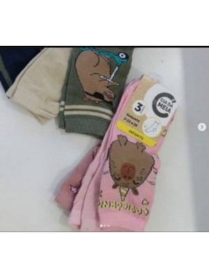 MEIA SOQUETE INFANTIL 3PARES 23-26 UN.