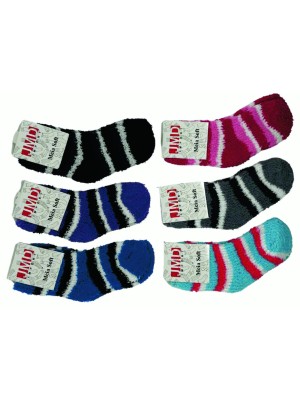 MEIA SOFT PELUCIA UNISSEX DE POLIESTER TAM 7-13 UN.