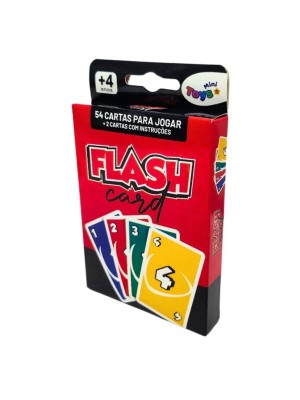 JOGO FLASH CARTAS C/54 CARTAS + 2CARTAS COM INSTRUÇÕES UN.