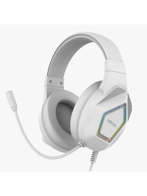 FONE DE OUVIDO / HEADSET GAMER PLAY ON BRANCO LED RAINBOW 2M DRIVER 40MM UN.