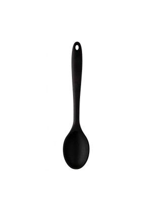 COLHER DE SILICONE 27,5CM PRETO UN.