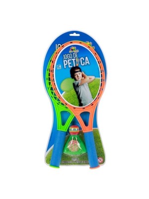 JOGO DE PETECA C/BOLINHA 38CM UN. 