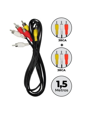 CABO 3RCAX3RCA AUDIO VIDEO 1,5M UN.