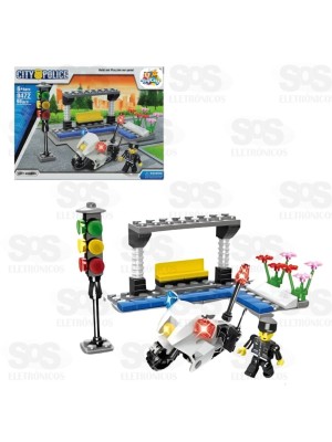Bloco de Montar Policial Grande Modelos Sortidos Toy King TK-AB7862
