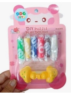 Kit Massinha De Modelar Brinquedo Infantil - 6 Cores - Com Molde e Ferramenta