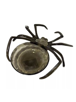 Petisqueira Aranha 22cm Preta – Prato Decorativo Halloween para Servir Doces, Salgados e Petiscos em Festas Temáticas