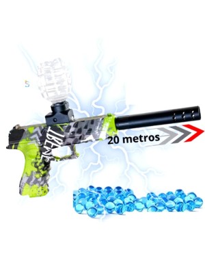 Arma Eletrica Automática Lança Bolinha De Gel  Recarregável