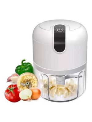 Mini Processador Elétrico Moedor Carne Vegetais Alho Fruta Amendoim USB 250ml