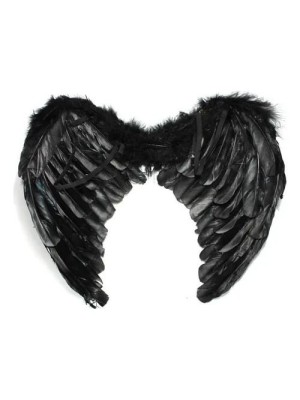 Fantasia Halloween Asa de Anjo Negro Pequena 53x35cm Infantil e Adulto