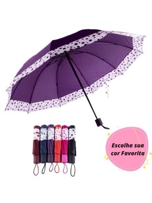 Sombrinha Grande 10 Varetas Guarda Chuva Dobrável Abertura e fechamento manual Masculina Feminina
