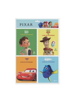 Livro Solapa Pop Com 4 Mini Livros De Atividades Disney Pixar