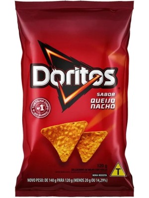 Salgadinho de Milho Sabor Queijo Nacho Pacote de 120g