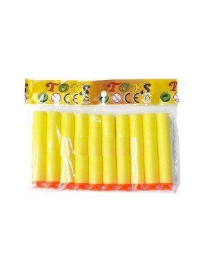 REFIL MUNIÇÃO DARDOS PARA PISTOLA EM EVA COM VENTOSA KIT C/ 10