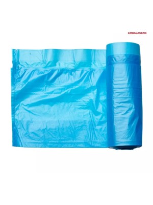 Rolo Saco de Lixo Plastico Cor Azul Capacidade 100 Litros com 5 unidades