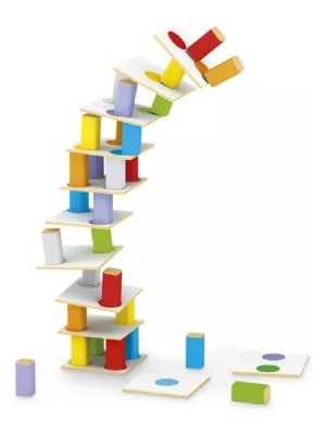 Jogo Torre Ludica Classica Empilhavel 40 Pecas Mdf