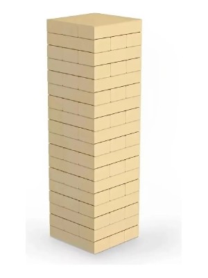 Jogo Torre Equilibrio Classica 54 Pecas Madeira