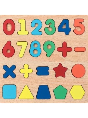 Quadro Madeira Educativo Números e Formas Infantil