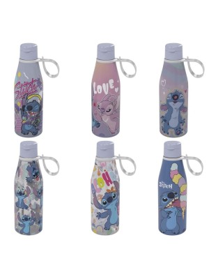 GARRAFA 530ML ABRE FACIL DECORADA STITCH 