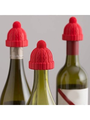Rolha de Silicone para Vinho Formato Touca – Vedação Criativa e Reutilizável para Garrafas
