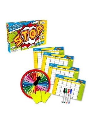 Jogo Stop Pais & Filhos – Diversão Educativa com Roleta e Cartelas