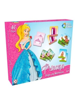 Jogo da Memória Princesas Pais & Filhos – 40 Peças Educativas e Divertidas