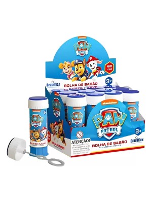Bolha de Sabão com JogoPatrulha Canina Frasco 60ml Atóxica e Segura para Crianças