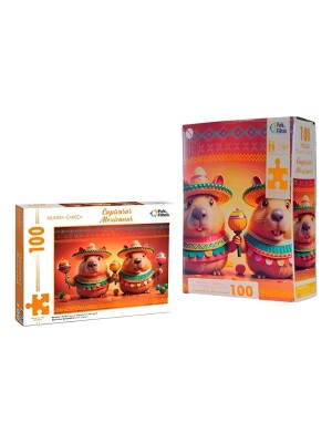 Quebra-cabeça Capivaras Mexicanas 100 Peças Pais & Filhos