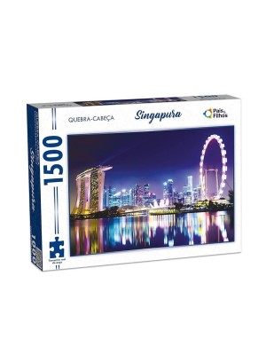 uebra-Cabeça Singapura 1500 Peças Pais & Filhos – Puzzle Adulto Educativo, Desafiador e Decorativo