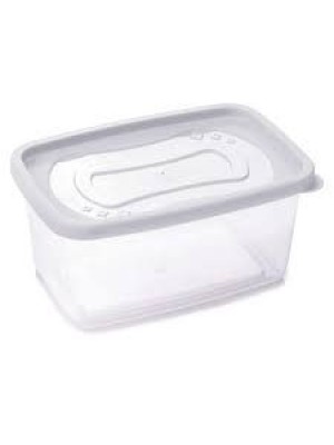 Pote Retangular Linha Clic 1,2L Plástico Atóxico com Tampa Hermética para Armazenar e Transportar Alimentos