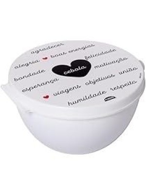 Porta-Mix Plasútil Decorado Cebola 374ml com Tampa Estampada