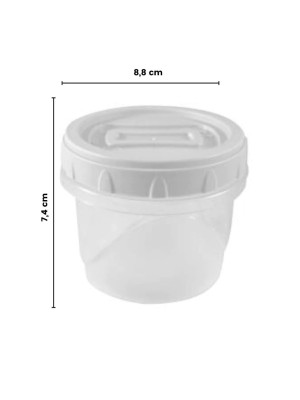 Pote Plasutil Rosca B4 300ml com Tampa Vedante – Plástico Livre de BPA