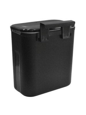 Lixeira Suspensa Preta 9 Litros Plástica com Suporte Adesivo e Alça de Pendurar – Compacta, Resistente e Fácil de Instalar