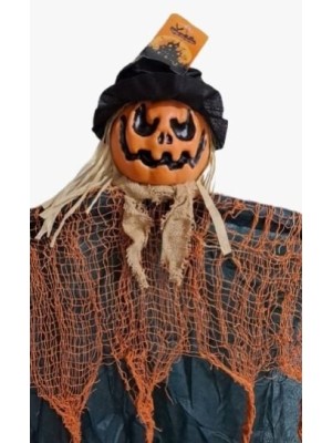 Abóbora Aterrorizante 85cm Decoração Halloween Gigante Realista para Festas, Casas e Eventos Temáticos