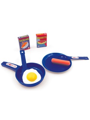 Brinquedo Infantil Cooking Fun 8 Peças Fazendo Comidinha Pica Pau Educativo