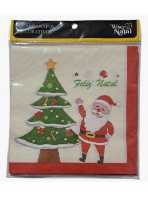 Guardanapo Duplo Xmas 33x33cm – Guardanapo de Papel Decorativo Natalino, Elegante para Ceia de Natal, Festa, Mesa Posta e Confraternizações