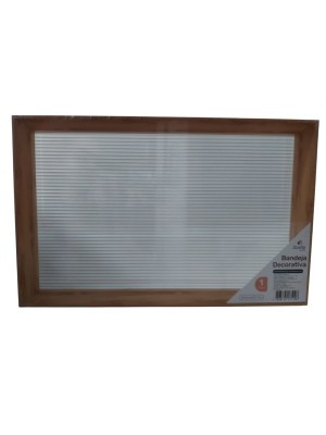 Bandeja Decorativa 35,8x22,7cm Versátil Elegante e Funcional para Servir Organizar e Decorar Ambientes com Sofisticação