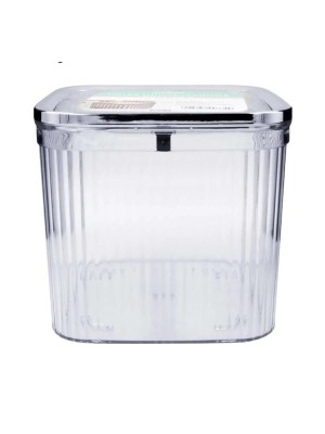Caixa Organizadora Multiuso 15x15x14cm – Transparente e Fechamento Click