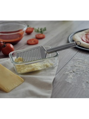 Ralador Inox 1 Face com Cabo Utensílio de Cozinha Resistente para Ralar Queijo, Chocolate, Legumes e Frutas