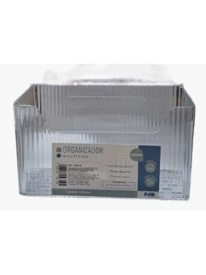 Organizador de Plástico Multiuso 20,5x9x12cm Versátil para Casa, Escritório, Banheiro, Cozinha e Ambientes Pequenos