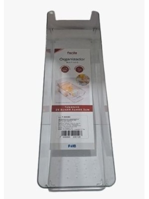 Organizador Multiuso 29,8x9,5x6,3cm Plástico Resistente para Gavetas, Cozinha, Banheiro e Escritório