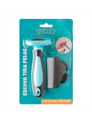 Escova Tira Pelos Fluffie para Cães e Gatos – Remoção Delicada e Eficaz